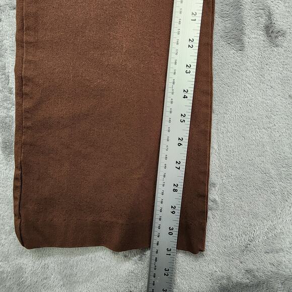 Old Navy Pants Womens 10 Brown High Rise Pixie Flare Pockets Stretch Office - Picture 9 of 11